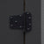 close up to door hinges