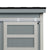 Sliding door of a 10x4 lean-to shed, providing easy access to tools and equipment inside