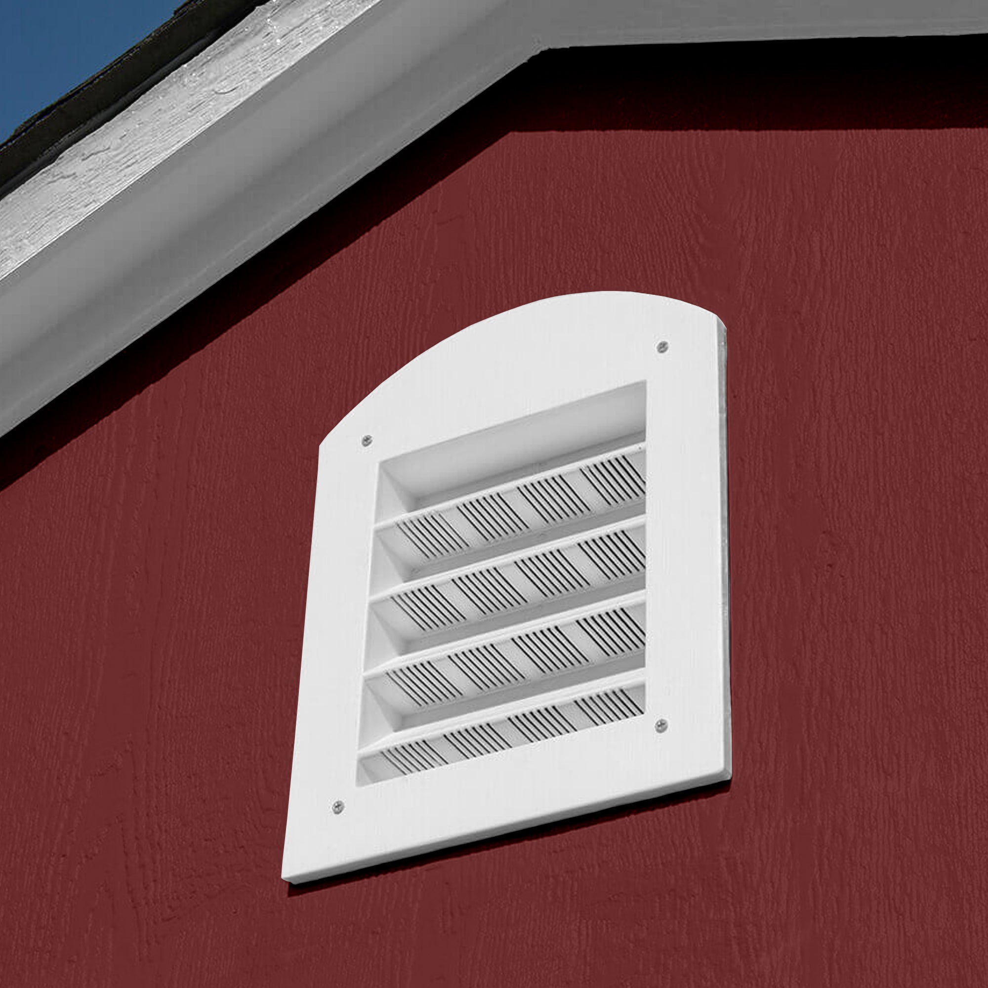 close up of vent on shed