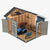 Aspen 12x10 shed interior with organized space for a lawnmower, bike, and other outdoor equipment