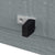 Close-up of the door stop on the sliding door of a 10x4 lean-to shed