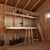 Workbench for shed with tools and gardening equipment