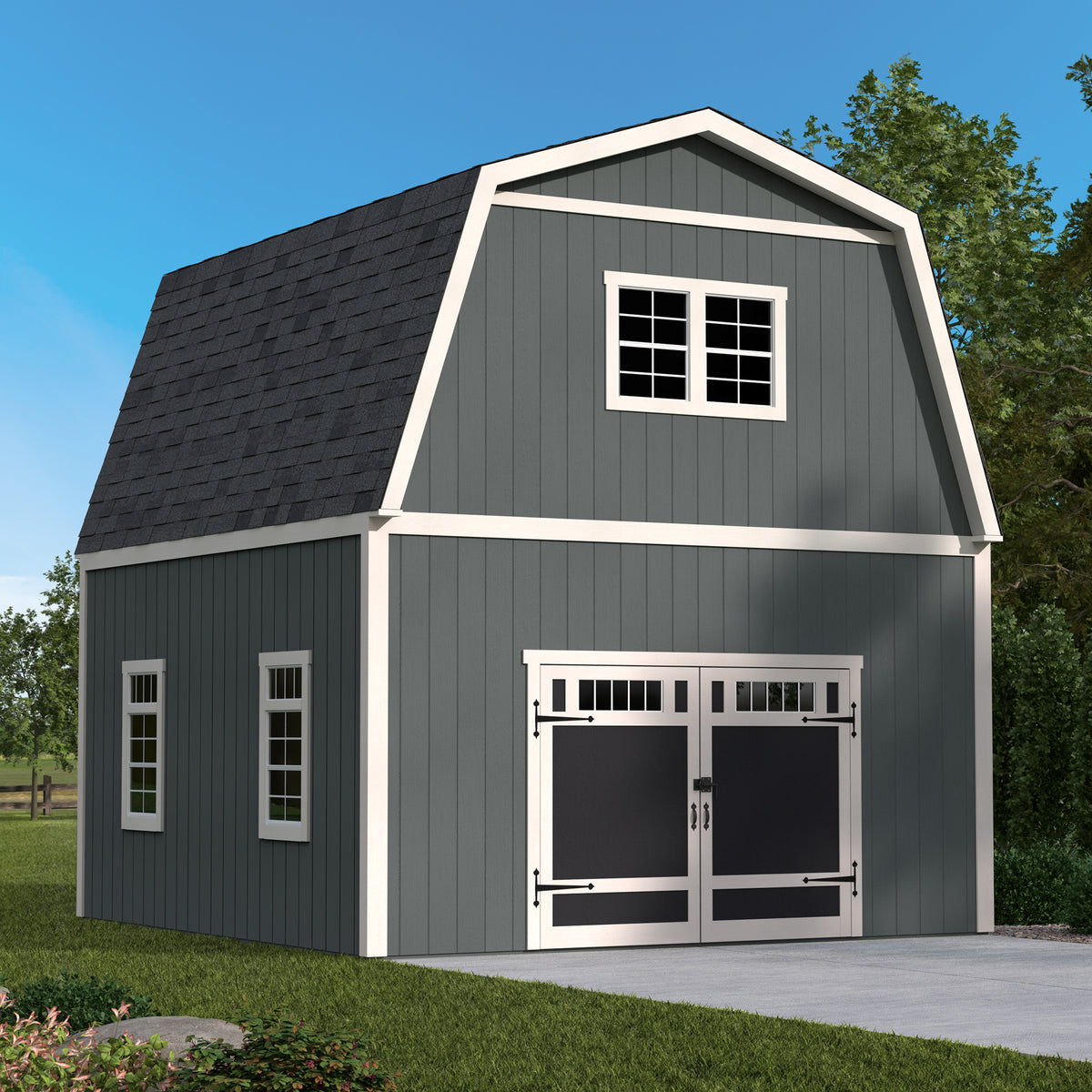 TwoStory Sheds 2Story Barn Shed with Stairs Heartland Sheds