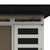 Close-up of the transom sliding door on a Contempo 12x8 contemporary shed