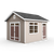 Heartland storage shed in Artisitc red colors