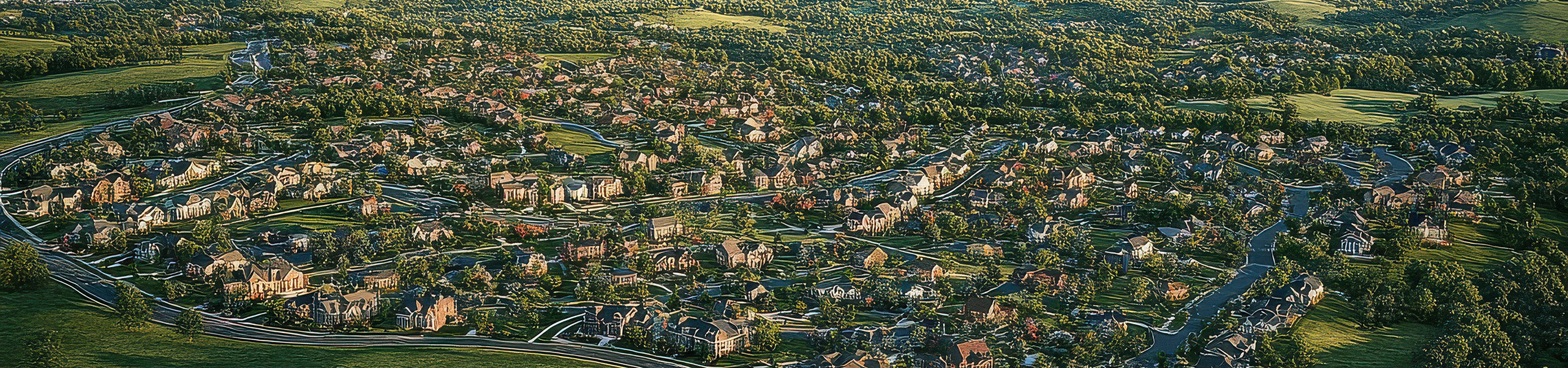 View of surbuban area in Ashburn, Virginia