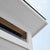 close up of the overhang 
