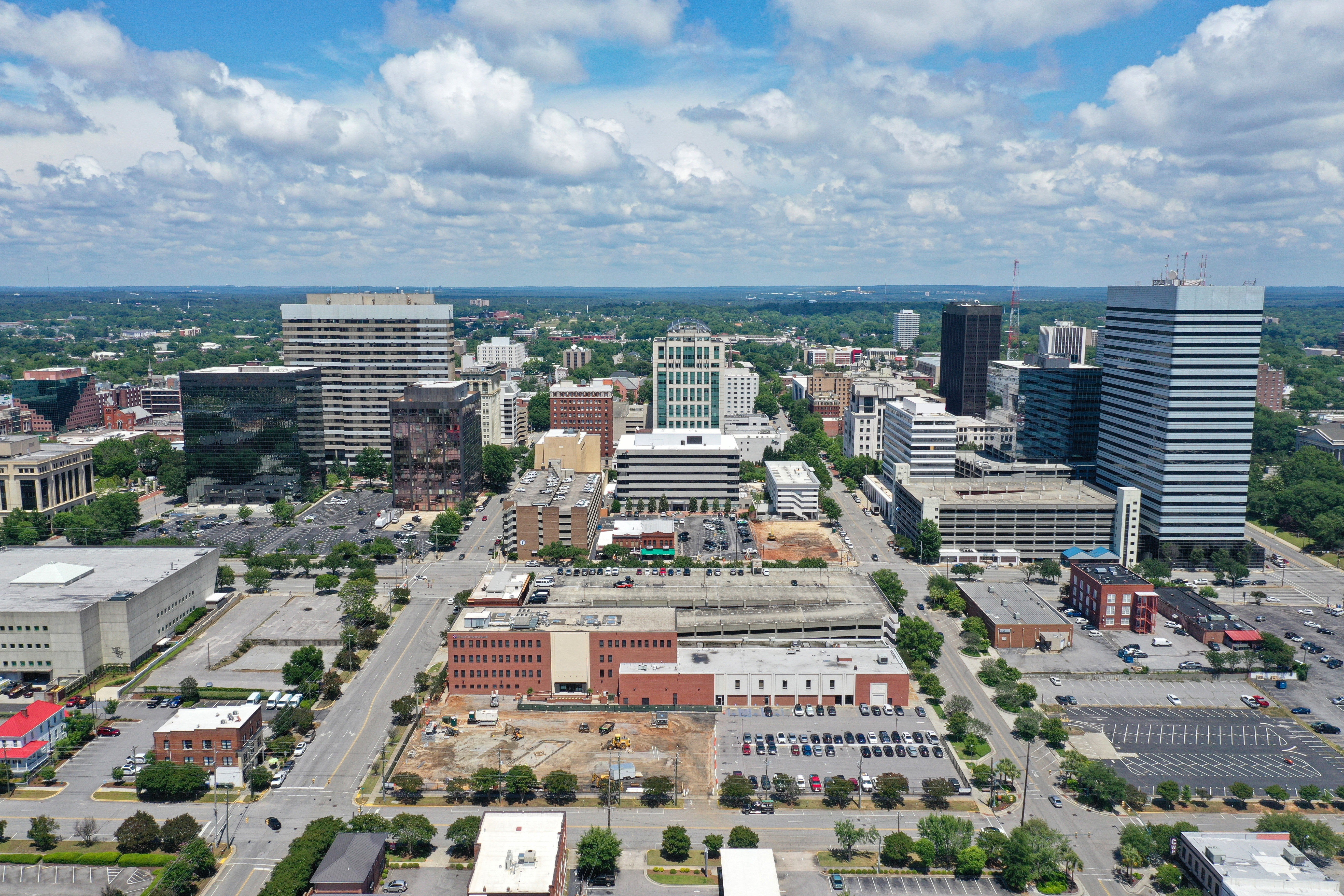 Overhead image of Columbia sc area