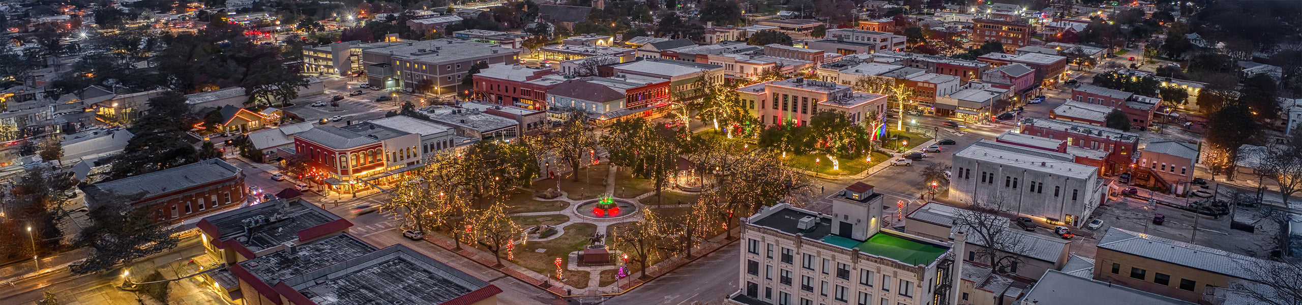 Aerial view of Marion, Texas where Heartland shed location resides