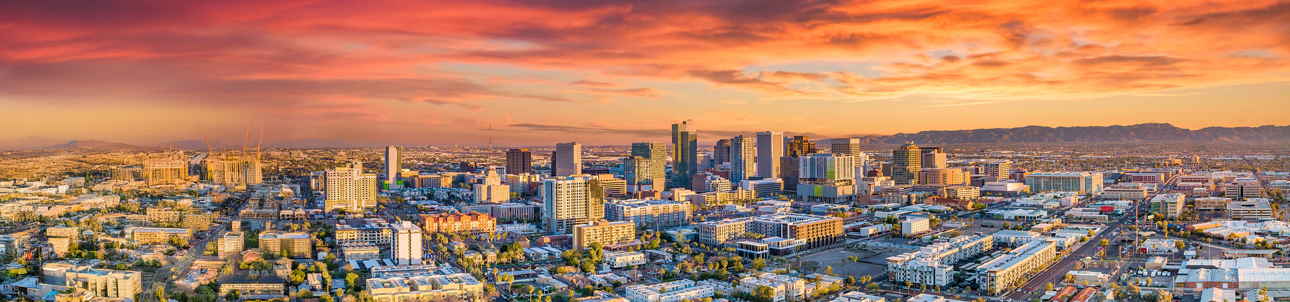 Overhead view of downtown Phoenix 