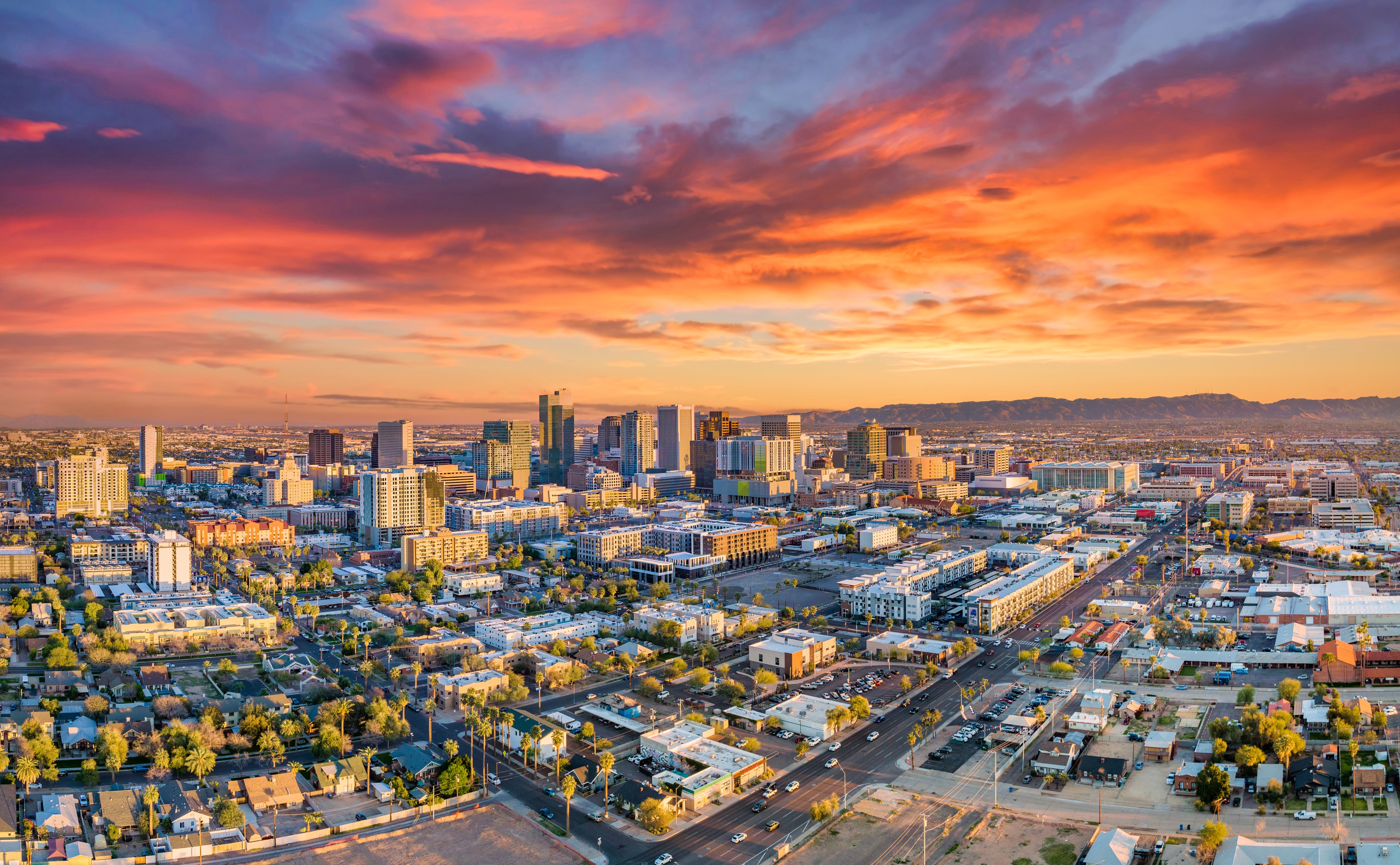 Overhead image of Tempe area