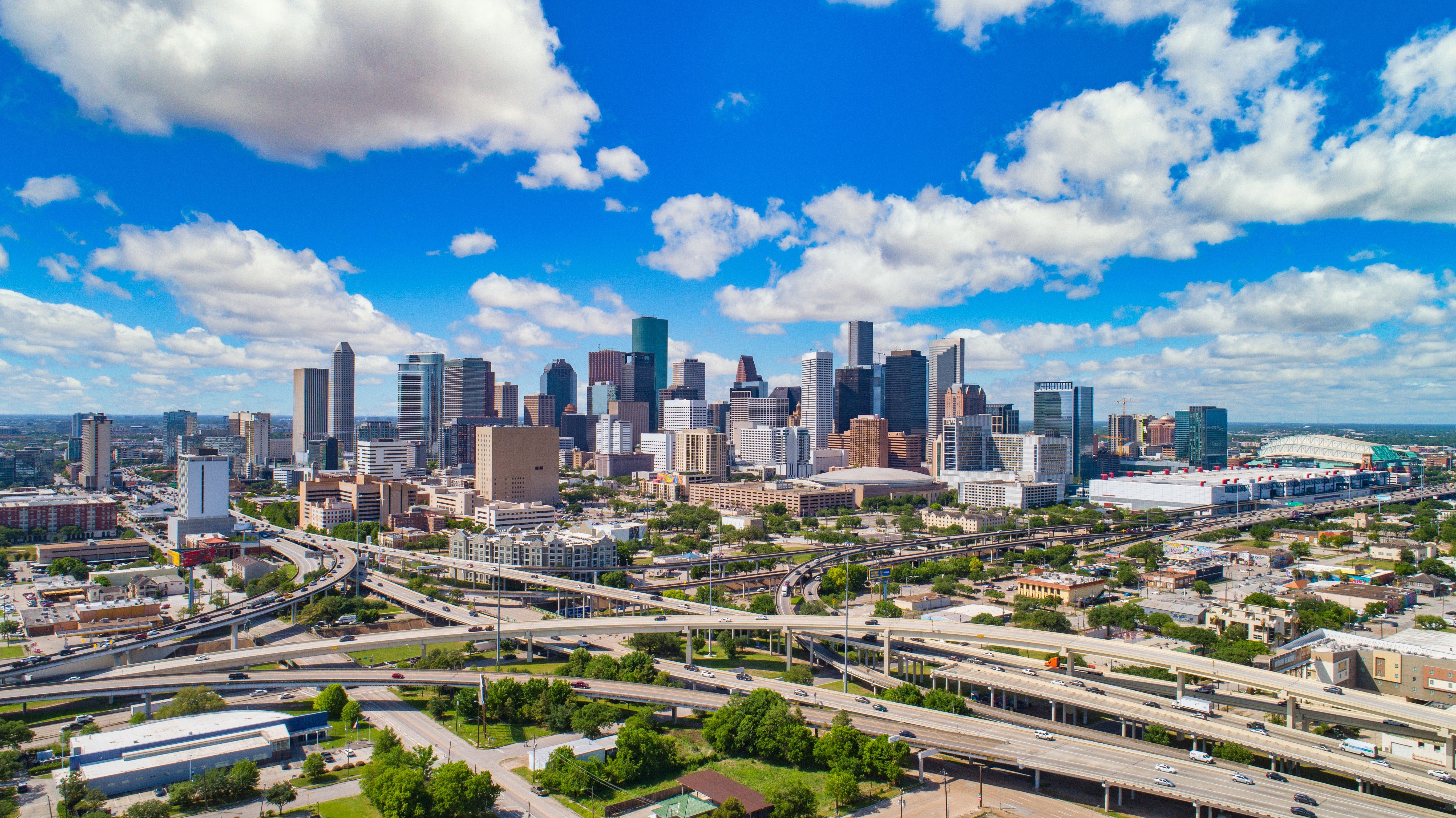 Overhead image of Houston Texas area