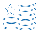USA company flag icon